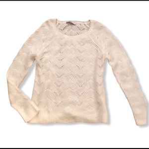Loft ~Off White Adorable Open Weave Sweater 🌸